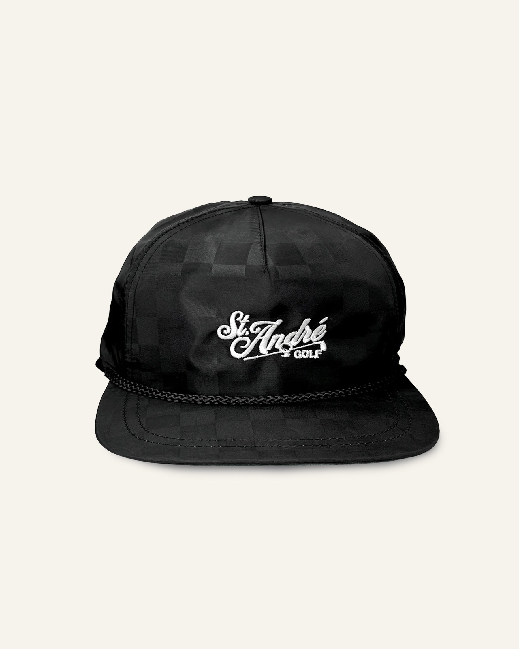 Logo Cap Checkered (Black) – St. André Golf