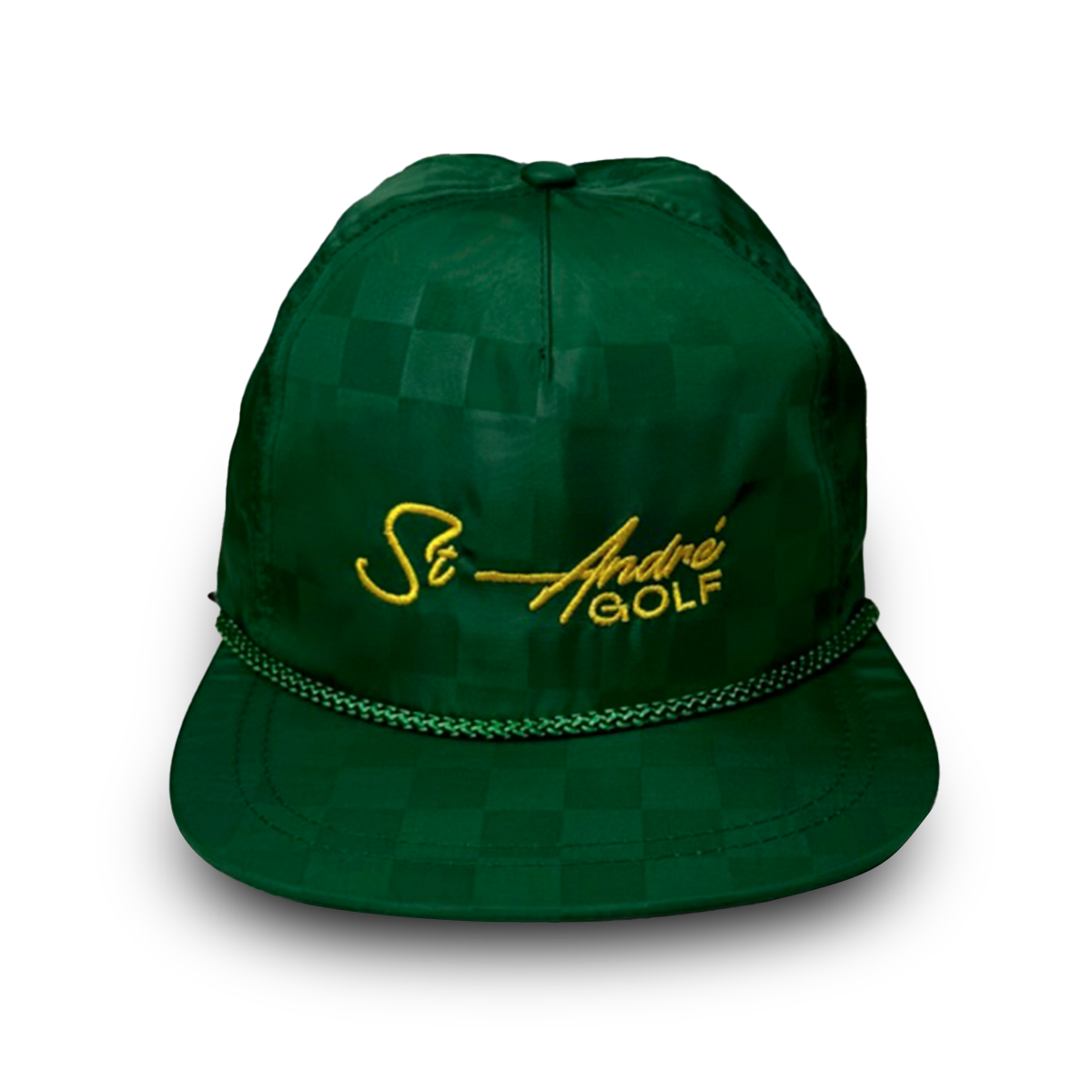 Signature St Andre Golf checkered green hat